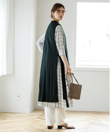 koe | SET ニットベスト＆&チェック柄ワンピース(ワンピース)