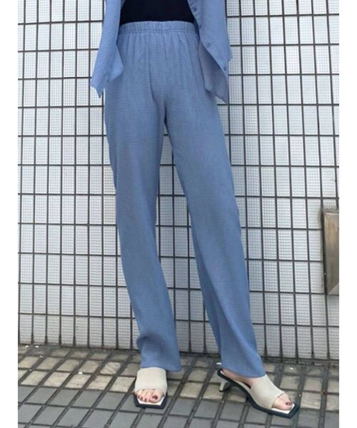 EMODA（エモダ）の「シャーリングフレアパンツ（その他パンツ・レディース・ブラック/その他/ベージュ/ブルー・FREE）」の3枚目の写真