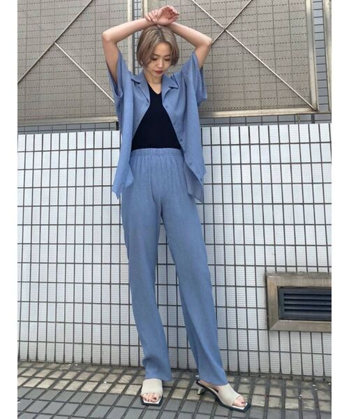 EMODA（エモダ）の「シャーリングフレアパンツ（その他パンツ・レディース・ブラック/その他/ベージュ/ブルー・FREE）」の12枚目の写真