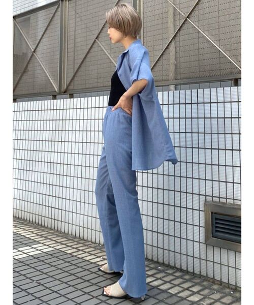 EMODA（エモダ）の「シャーリングフレアパンツ（その他パンツ・レディース・ブラック/その他/ベージュ/ブルー・FREE）」の13枚目の写真