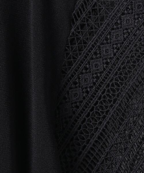 UNITED ARROWS（ユナイテッドアローズ）の「UWCC レース コンビ ショートスリーブニット◆（ニット/セーター・レディース・ブラック/オフホワイト・FREE）」の11枚目の写真