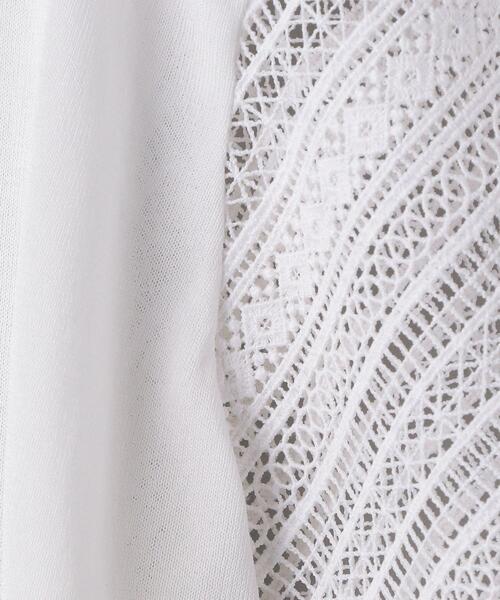 UNITED ARROWS（ユナイテッドアローズ）の「UWCC レース コンビ ショートスリーブニット◆（ニット/セーター・レディース・ブラック/オフホワイト・FREE）」の13枚目の写真