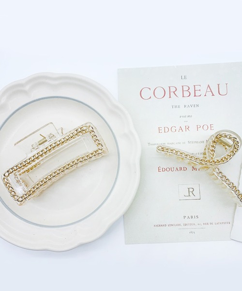 WESTSEA（ウエストシー）の「バンス ヘアクリップ セット リボン ロング クリア 2個セット 韓国デザイン（バレッタ/ヘアクリップ・レディース・その他/その他2/その他1・FREE）」の2枚目の写真