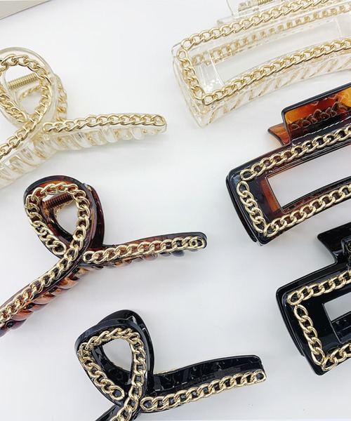 WESTSEA（ウエストシー）の「バンス ヘアクリップ セット リボン ロング クリア 2個セット 韓国デザイン（バレッタ/ヘアクリップ・レディース・その他/その他2/その他1・FREE）」の4枚目の写真