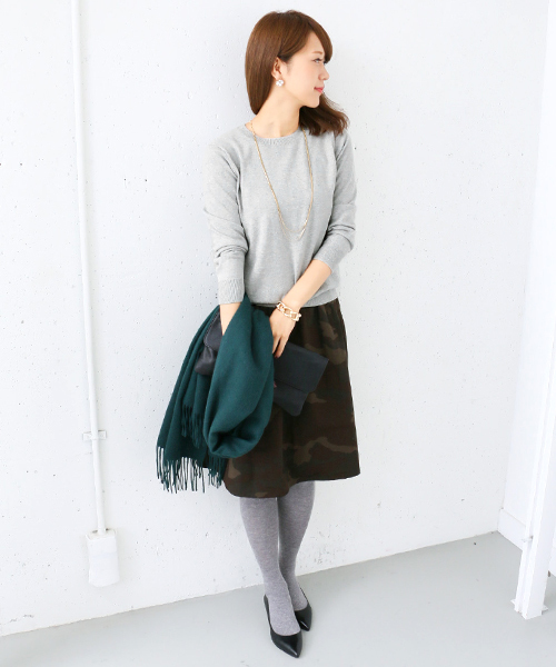 URBAN RESEARCH DOORS WOMENS（アーバンリサーチ ドアーズ ウィメンズ）の「DOORS コットンクルーネックプルオーバー（ニット/セーター・レディース・アイボリー/グレー/グリーン/ブラック・ONE）」の10枚目の写真