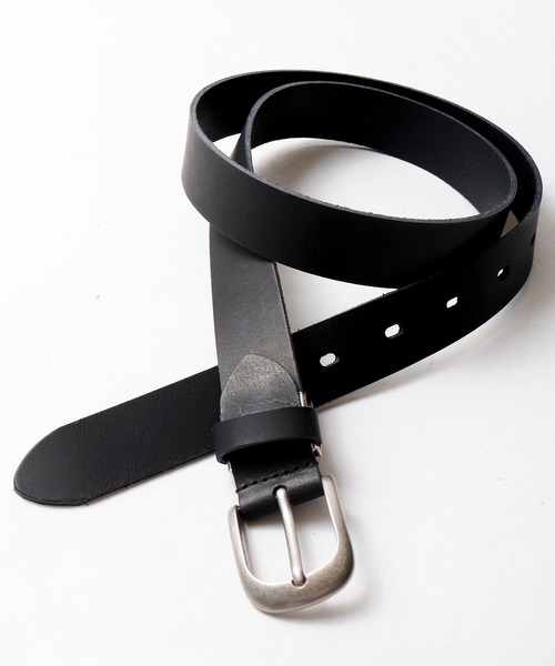 FUNALIVE（ファンアライブ）の「バッファローレザーナローベルト（ベルト・メンズ・ブラック/ブラウン/キャメル/レッド/ネイビー/ブラック系その他/レッド系その他/オリーブ/ブルー/ブラウン系その他2/ブラウン系その他/ライトブラウン・FREE）」の3枚目の写真