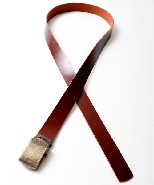 FUNALIVE（ファンアライブ）の「バッファローレザーナローベルト（ベルト・メンズ・ブラック/ブラウン/キャメル/レッド/ネイビー/ブラック系その他/レッド系その他/オリーブ/ブルー/ブラウン系その他2/ブラウン系その他/ライトブラウン・FREE）」の4枚目の写真