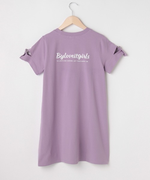 by LOVEiT（バイラビット）の「袖スリットパフェワンピース（ワンピース・キッズ・ブラック/ラベンダー/ホワイト・140cm/130cm/160cm/120cm/150cm）」の12枚目の写真