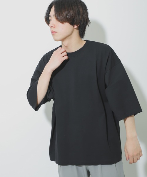 SENSE OF PLACE by URBAN RESEARCH（センスオブプレイスバイアーバンリサーチ）の「ショートレングスエクストラルーズTシャツ（Tシャツ/カットソー・メンズ・ホワイト/ブラック・ONE）」の3枚目の写真