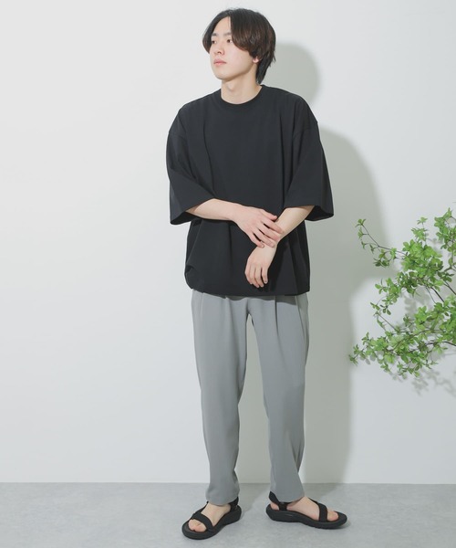 SENSE OF PLACE by URBAN RESEARCH（センスオブプレイスバイアーバンリサーチ）の「ショートレングスエクストラルーズTシャツ（Tシャツ/カットソー・メンズ・ホワイト/ブラック・ONE）」の6枚目の写真