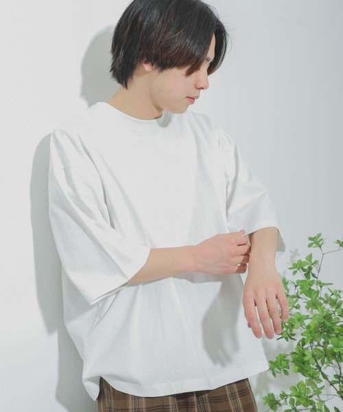 SENSE OF PLACE by URBAN RESEARCH（センスオブプレイスバイアーバンリサーチ）の「ショートレングスエクストラルーズTシャツ（Tシャツ/カットソー・メンズ・ホワイト/ブラック・ONE）」の7枚目の写真