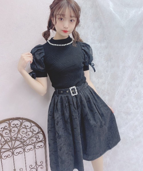 Swankiss(スワンキス)の「HB summer sleeve knit(ニット/セーター・レディース・ブラック/ピンク/グレー/ホワイト・FREE)」の8枚目の写真