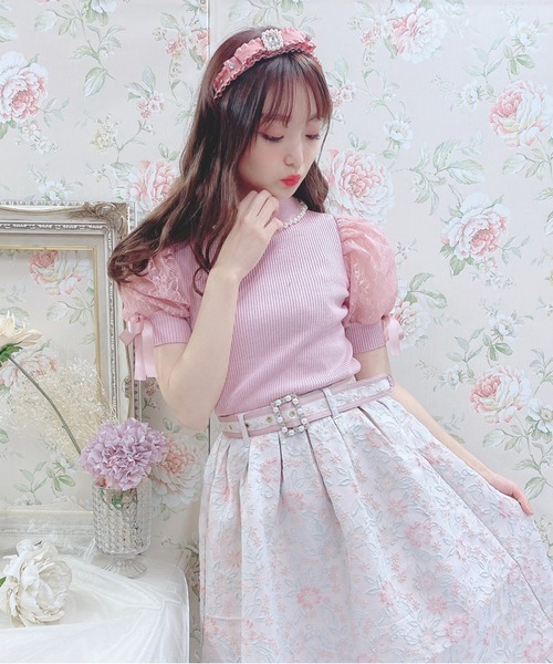 Swankiss(スワンキス)の「HB summer sleeve knit(ニット/セーター・レディース・ブラック/ピンク/グレー/ホワイト・FREE)」の14枚目の写真