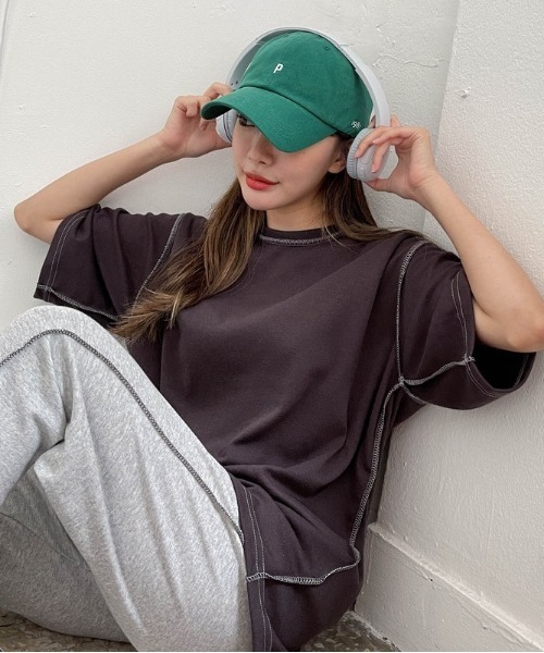 SONA（ソナ）の「3rd Spring×SONYUNARAコラボ 半袖ステッチTシャツ（Tシャツ/カットソー・レディース・ホワイト/チャコールグレー/ブラック・FREE）」の15枚目の写真