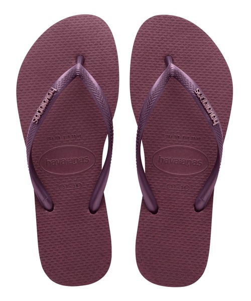 havaianas（ハワイアナス）の「havaianas (ハワイアナス) / Slim Logo Metallic サンダル ラバービーチサンダル（サンダル・レディース・ピンク系その他/ブラック×シルバー/ブラック×ゴールド/ゴールド系その他/ブラック×ピンク/ライトブルー/ピンク系その他2/グリーン/グレー/パープル/ゴールド/ダークブラウン・23/22/25.5/24.5）」の9枚目の写真