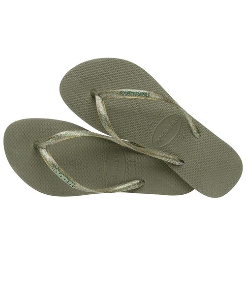 havaianas（ハワイアナス）の「havaianas (ハワイアナス) / Slim Logo Metallic サンダル ラバービーチサンダル（サンダル・レディース・ピンク系その他/ブラック×シルバー/ブラック×ゴールド/ゴールド系その他/ブラック×ピンク/ライトブルー/ピンク系その他2/グリーン/グレー/パープル/ゴールド/ダークブラウン・23/22/25.5/24.5）」の15枚目の写真
