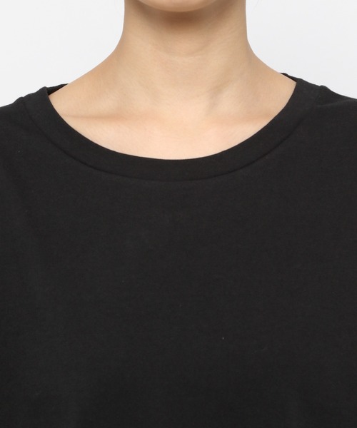 GLOBAL WORK(グローバルワーク)の「USAコットンフレンチスリーブ/950363(Tシャツ/カットソー・レディース・ブラック/その他/キャメル/ホワイト・MEDIUM/LARGE)」の6枚目の写真