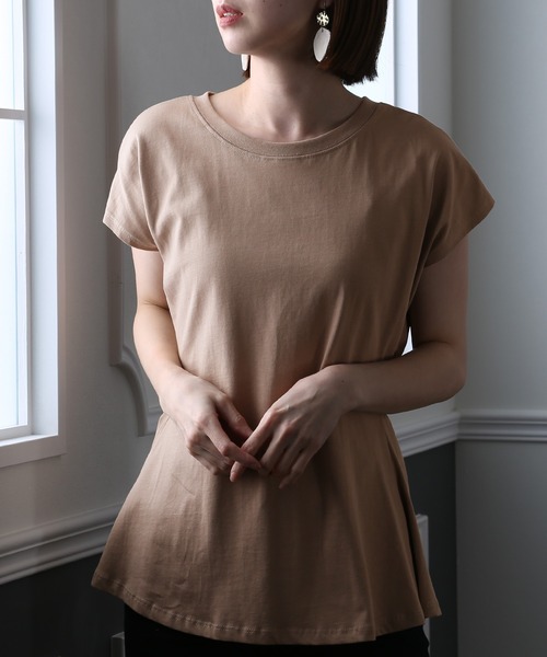 ElegChic(エレグシック)の「バックシャーリングプルオーバー(Tシャツ/カットソー・レディース・ブラウン/ブラック/グレイッシュベージュ・XL/M/4L)」の8枚目の写真