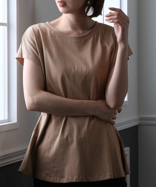 ElegChic(エレグシック)の「バックシャーリングプルオーバー(Tシャツ/カットソー・レディース・ブラウン/ブラック/グレイッシュベージュ・XL/M/4L)」の10枚目の写真