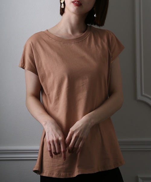 ElegChic(エレグシック)の「バックシャーリングプルオーバー(Tシャツ/カットソー・レディース・ブラウン/ブラック/グレイッシュベージュ・XL/M/4L)」の12枚目の写真