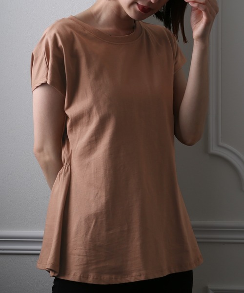 ElegChic(エレグシック)の「バックシャーリングプルオーバー(Tシャツ/カットソー・レディース・ブラウン/ブラック/グレイッシュベージュ・XL/M/4L)」の15枚目の写真