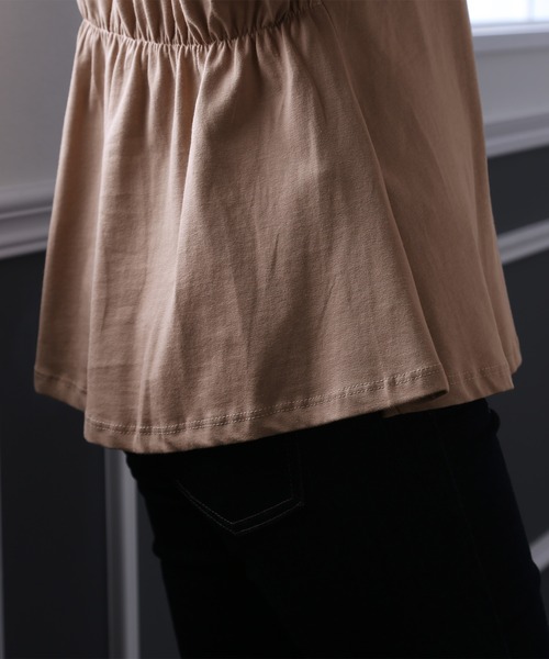 ElegChic(エレグシック)の「バックシャーリングプルオーバー(Tシャツ/カットソー・レディース・ブラウン/ブラック/グレイッシュベージュ・XL/M/4L)」の21枚目の写真