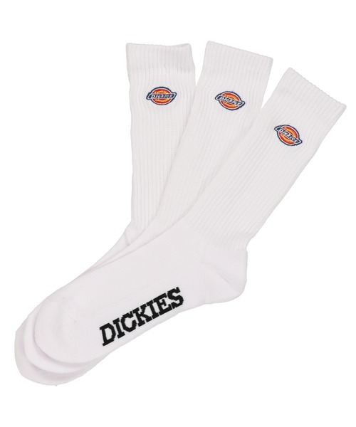 Dickies(ディッキーズ)の「【Dickies / ディッキーズ】3P ワンポイントロゴソックス(ソックス/靴下・メンズ・ホワイト/ブラック・ONESIZE)」の2枚目の写真