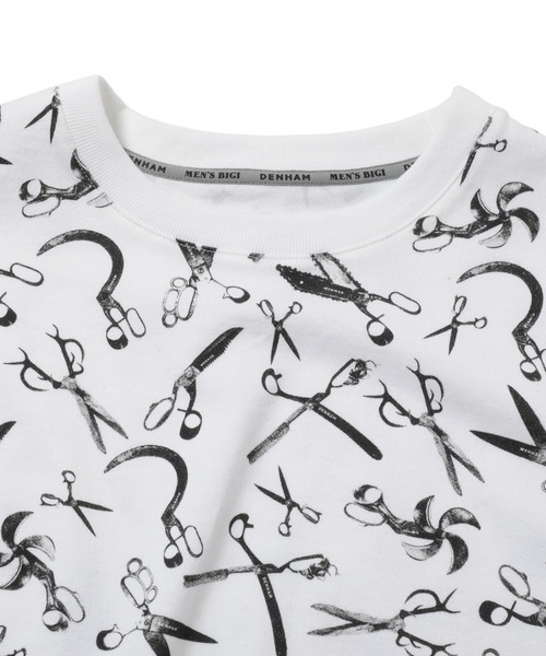 MEN'S BIGI（メンズビギ）の「【DENHAM(デンハム)】別注 シザーズ全面プリントTシャツ（Tシャツ/カットソー・メンズ・ブラック/ホワイト・03/02）」の10枚目の写真