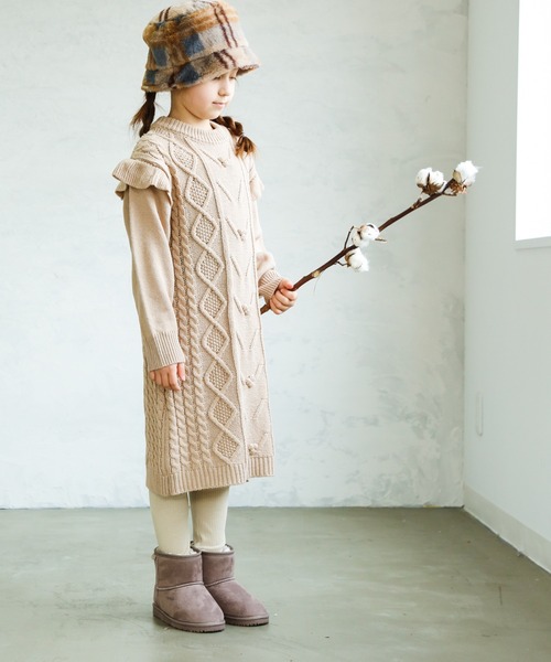 pairmanon（ペアマノン）の「ユニセックスムートンブーツ（ブーツ・キッズ・ブラック/モカ/グレイッシュベージュ・13/15 /16/19/18/21/23/14/17/20/22）」の4枚目の写真