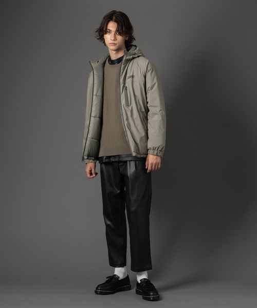 MYSELF ABAHOUSE（マイセルフアバハウス）の「【MYSELF ABAHOUSE】ネオレザー ワンタック スリム テーパード パンツ（その他パンツ・メンズ・グレイッシュベージュ/ブラック・46/48）」の15枚目の写真