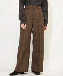 ヴィンテージチェックセミワイドパンツ