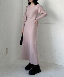 EPIMI E'PIMMY | パフスリーブフレアニットワンピース(ワンピース)