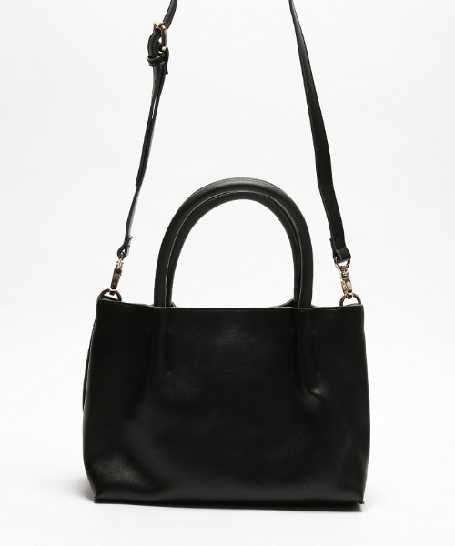 Simplicite（サンプリシテ）の「2wayバイカラーハンドルミニトート（ショルダーバッグ・レディース・ブラック/シルバー・FREE）」の10枚目の写真