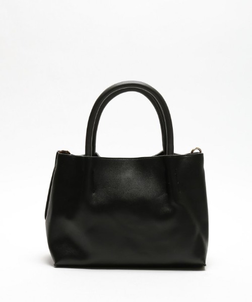 Simplicite（サンプリシテ）の「2wayバイカラーハンドルミニトート（ショルダーバッグ・レディース・ブラック/シルバー・FREE）」の5枚目の写真