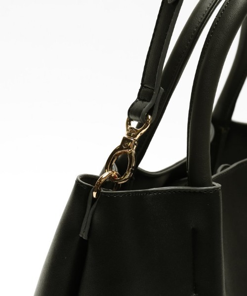 Simplicite（サンプリシテ）の「2wayバイカラーハンドルミニトート（ショルダーバッグ・レディース・ブラック/シルバー・FREE）」の9枚目の写真