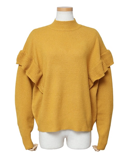 reca（レカ）の「ショルダーフリルニット（ニット/セーター・レディース・アイボリー/ブラック/マスタード・M）」の11枚目の写真