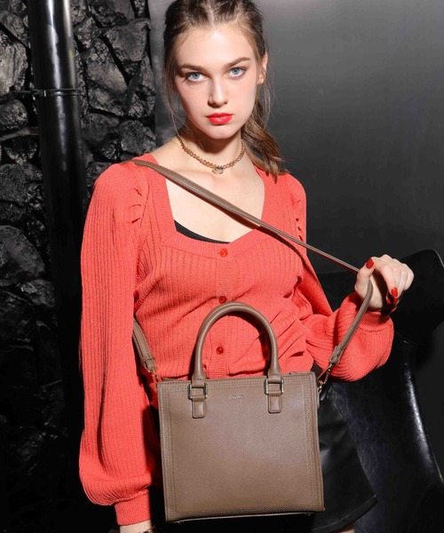 jouetie(ジュエティ)の「【jouetie/ジュエティ】マイクロスタッズ 両アオリポケットスクエアトートバッグ(トートバッグ・レディース・ブラック/アイボリー/ベージュ系その他/ダークグリーン/ゴールド/シルバー・FREE)」の10枚目の写真