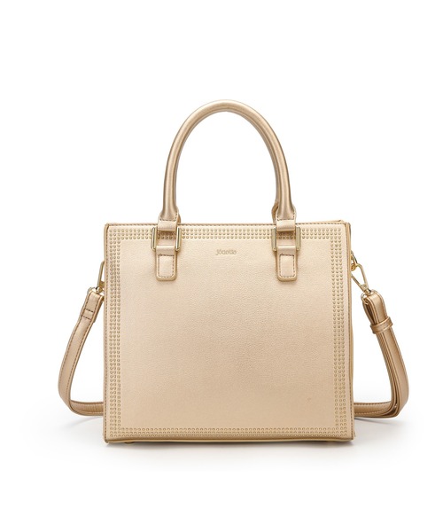 jouetie(ジュエティ)の「【jouetie/ジュエティ】マイクロスタッズ 両アオリポケットスクエアトートバッグ(トートバッグ・レディース・ブラック/アイボリー/ベージュ系その他/ダークグリーン/ゴールド/シルバー・FREE)」の19枚目の写真