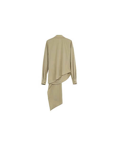 UNSPOKEN（アンスポクン）の「【UNSPOKEN】Asymmetry draped shirt UQ21S024（シャツ/ブラウス・レディース・ベージュ・M/S）」の14枚目の写真