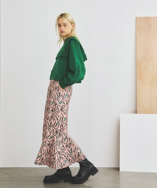 INella（イネラ）の「【INella(イネラ)】ラフペイントセミフレアースカート（スカート・レディース・ピンク/ブラウン・2/1）」の12枚目の写真