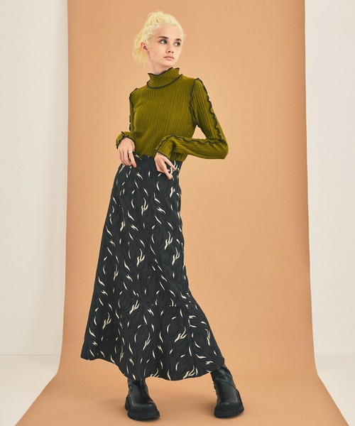 INella（イネラ）の「【INella(イネラ)】ラフペイントセミフレアースカート（スカート・レディース・ピンク/ブラウン・2/1）」の22枚目の写真