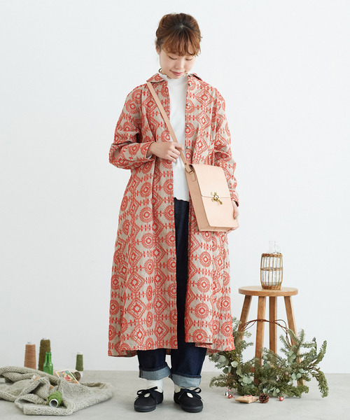 chambre de charme（シャンブルドゥシャーム）の「cdc leather　郵便バッグ（ショルダーバッグ・レディース・ブラック/ベージュ・FREE）」の19枚目の写真