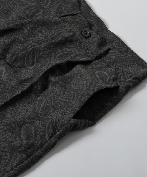 kutir（クティール）の「ペイズリー柄センタープレスパンツ（セットアップ着用可）（その他パンツ・メンズ・ブラック/オフホワイト/ダークブルー・SMALL/MEDIUM/LARGE）」の5枚目の写真