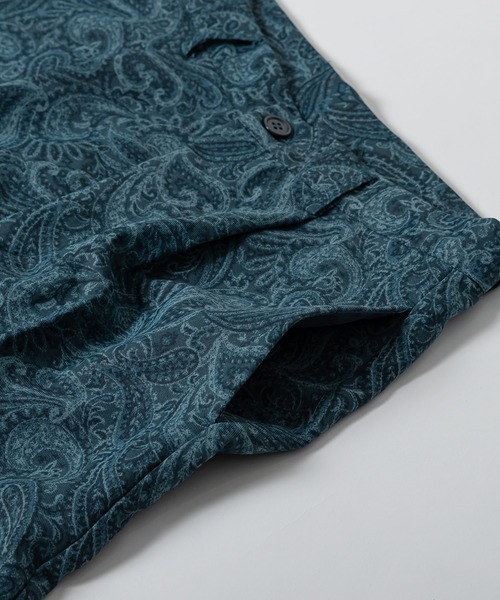 kutir（クティール）の「ペイズリー柄センタープレスパンツ（セットアップ着用可）（その他パンツ・メンズ・ブラック/オフホワイト/ダークブルー・SMALL/MEDIUM/LARGE）」の7枚目の写真