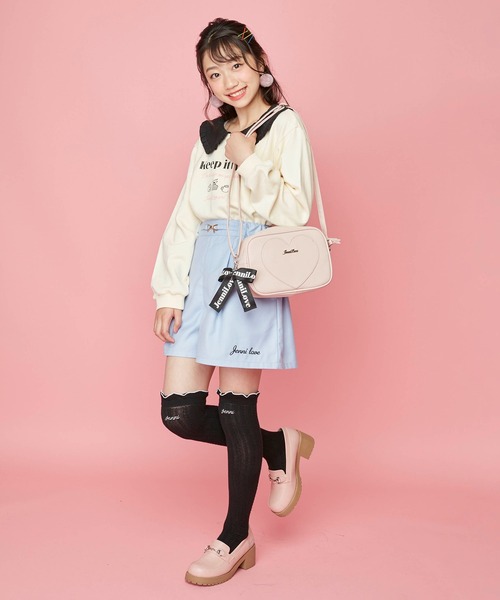 JENNI love(ジェニィラブ)の「メローケーブルニーハイソックス(ソックス/靴下・キッズ・オフホワイト/グレー/ブラック・19-21cm/22-24cm)」の5枚目の写真