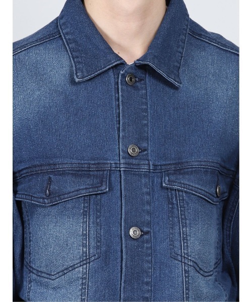 semantic design（セマンティックデザイン）の「セマンティックデザイン/semantic design  リサイクルコットン セットアップ デニムシャツジャケット （セットアップパンツございます）（デニムジャケット・メンズ・ブラック/ネイビー・MEDIUM/LARGE）」の7枚目の写真