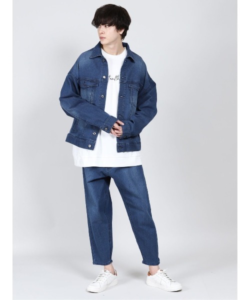 semantic design（セマンティックデザイン）の「セマンティックデザイン/semantic design  リサイクルコットン セットアップ デニムシャツジャケット （セットアップパンツございます）（デニムジャケット・メンズ・ブラック/ネイビー・MEDIUM/LARGE）」の13枚目の写真