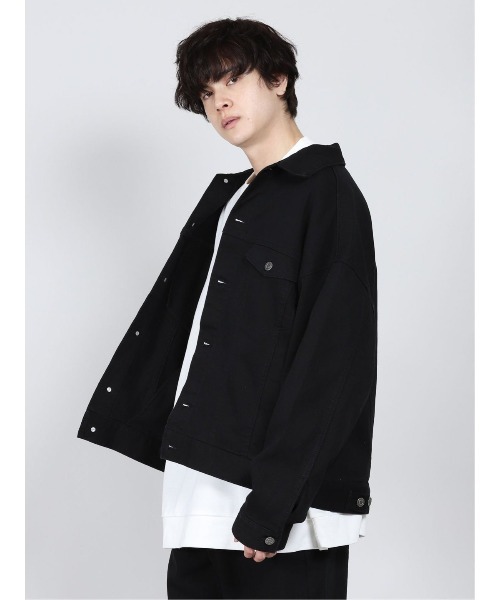 semantic design（セマンティックデザイン）の「セマンティックデザイン/semantic design  リサイクルコットン セットアップ デニムシャツジャケット （セットアップパンツございます）（デニムジャケット・メンズ・ブラック/ネイビー・MEDIUM/LARGE）」の15枚目の写真