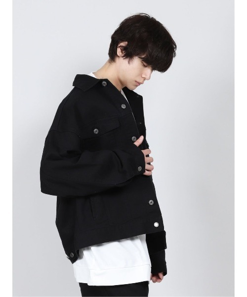 semantic design（セマンティックデザイン）の「セマンティックデザイン/semantic design  リサイクルコットン セットアップ デニムシャツジャケット （セットアップパンツございます）（デニムジャケット・メンズ・ブラック/ネイビー・MEDIUM/LARGE）」の16枚目の写真