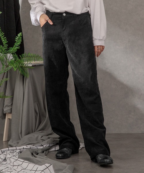 Adoon plain(アドーンプレーン)の「【Adoon plain】コーデュロイパンツ(セットアップ可能)(その他パンツ・メンズ・ブラック/ブラウン/ブルー・MEDIUM/LARGE)」の2枚目の写真
